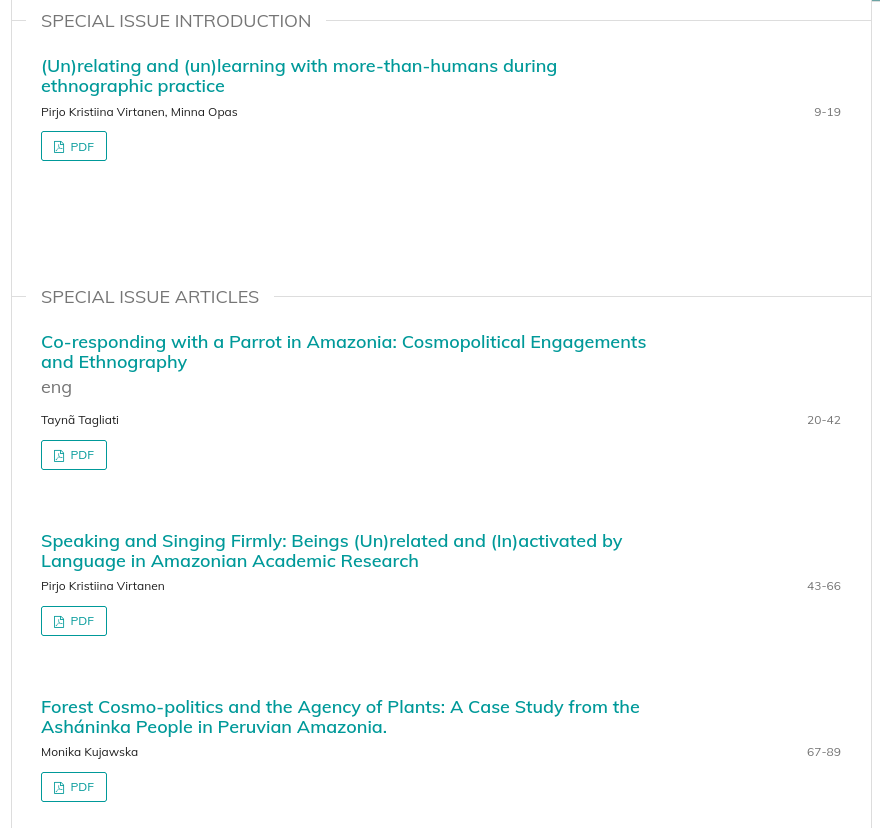 New publications on ethnographic research with more-than-humans
