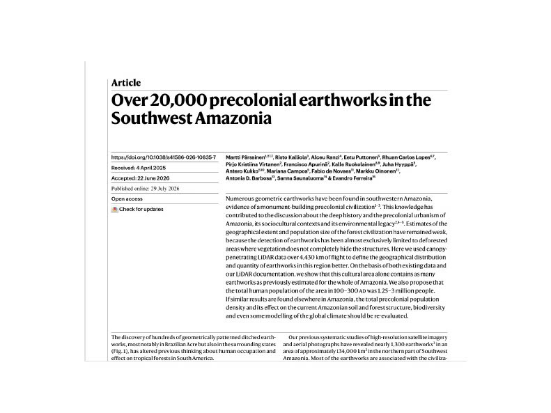 New Nature study reveals Amazonia’s monumental forest architecture
