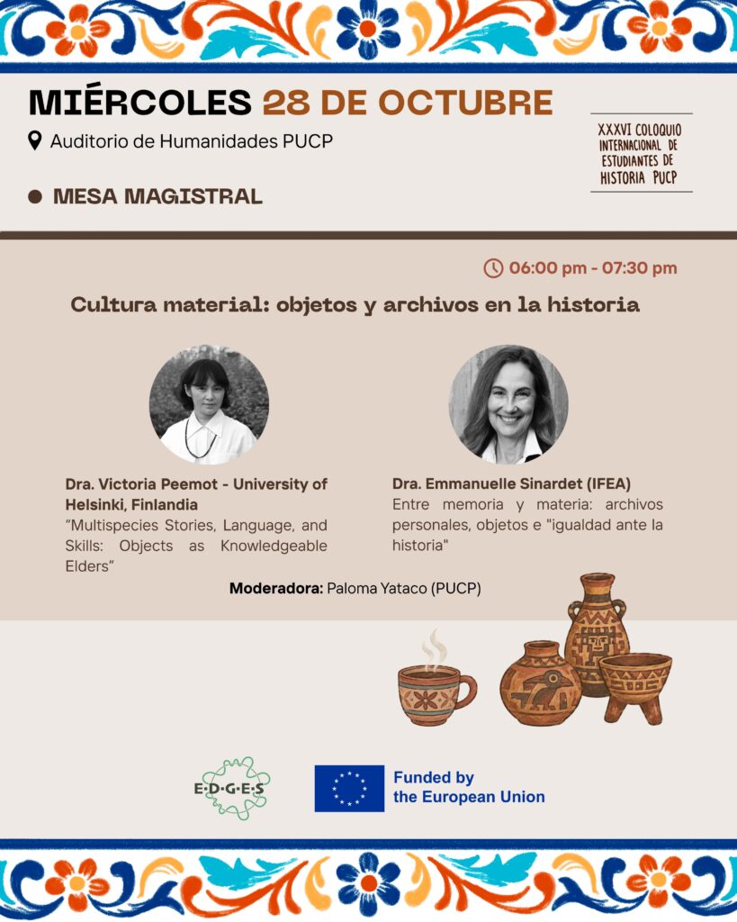 Victoria Peemot to present at Coloquio Historia PUCP